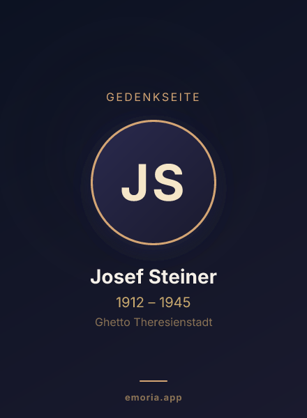 Gedenkportrait von Josef Steiner