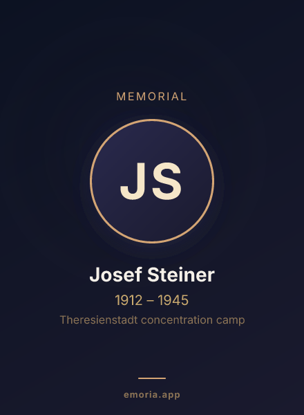 Memorial portrait of Josef Steiner