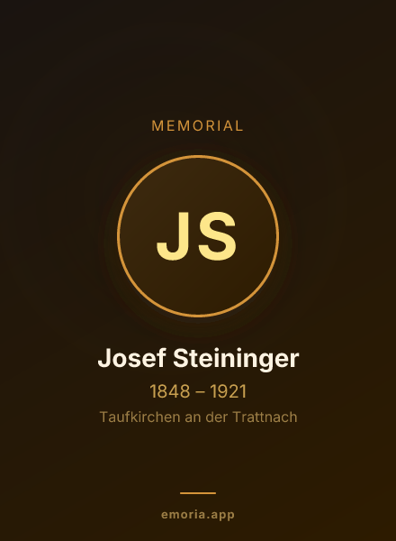 Memorial portrait of Josef Steininger