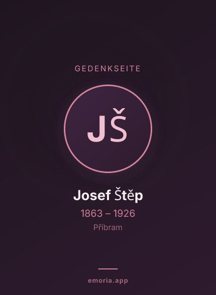 Gedenkportrait von Josef Štěp