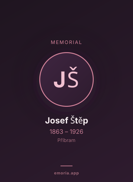 Memorial portrait of Josef Štěp