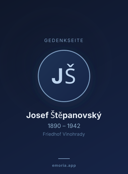 Gedenkportrait von Josef Štěpanovský