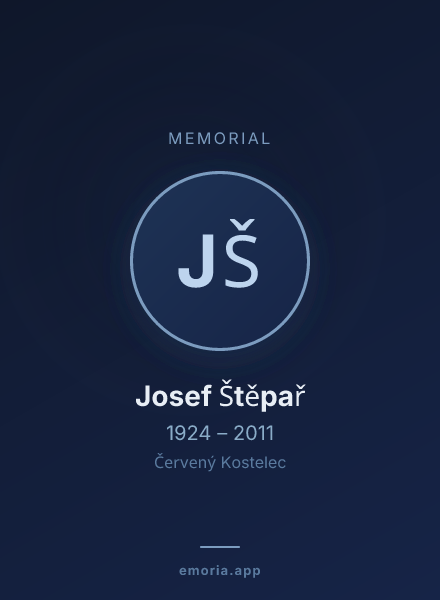 Memorial portrait of Josef Štěpař
