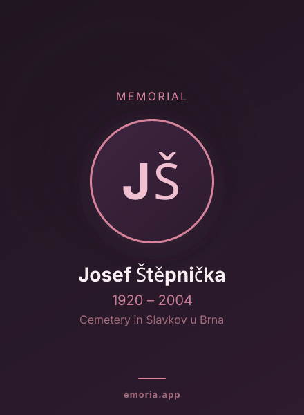 Memorial portrait of Josef Štěpnička