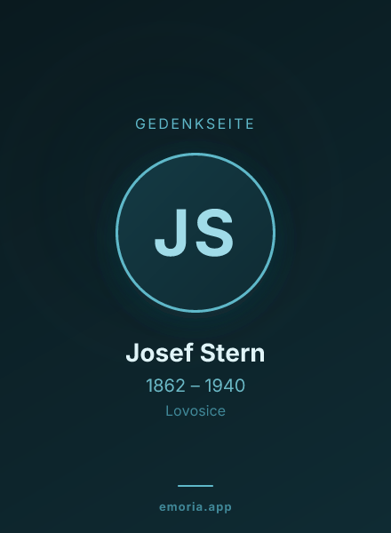 Gedenkportrait von Josef Stern