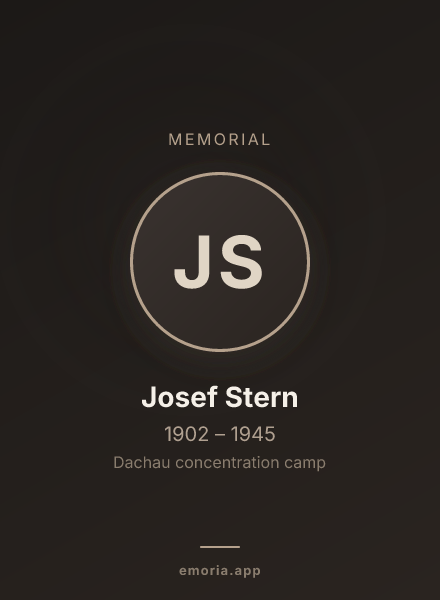 Memorial portrait of Josef Stern