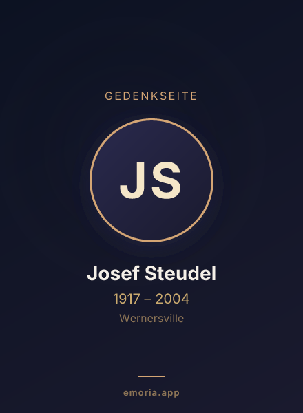 Gedenkportrait von Josef Steudel