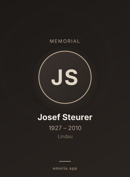 Memorial portrait of Josef Steurer