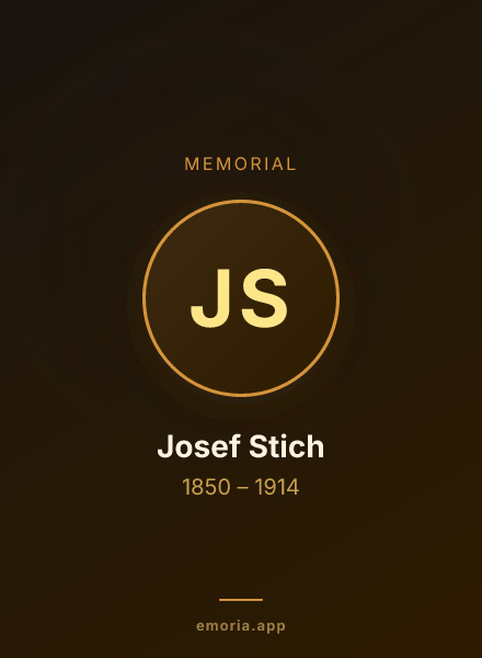 Memorial portrait of Josef Stich