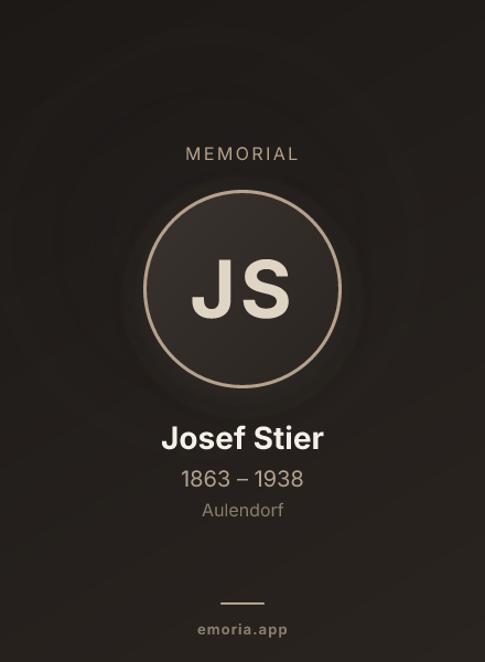 Memorial portrait of Josef Stier