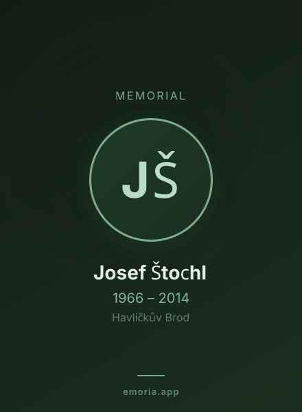 Memorial portrait of Josef Štochl