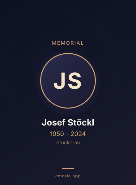 Memorial portrait of Josef Stöckl