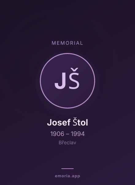 Memorial portrait of Josef Štol