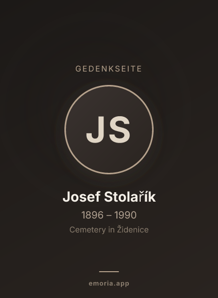 Gedenkportrait von Josef Stolařík
