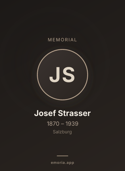 Memorial portrait of Josef Strasser