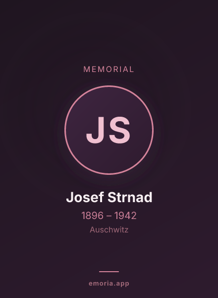 Memorial portrait of Josef Strnad
