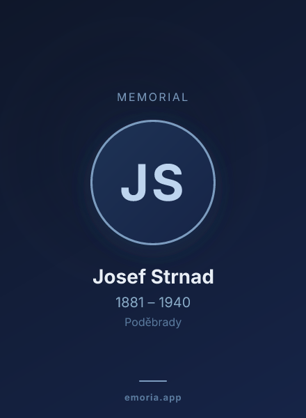Memorial portrait of Josef Strnad