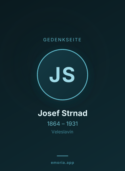Gedenkportrait von Josef Strnad