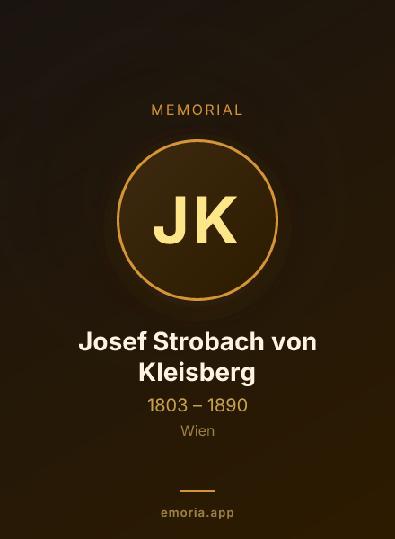 Memorial portrait of Josef Strobach von Kleisberg