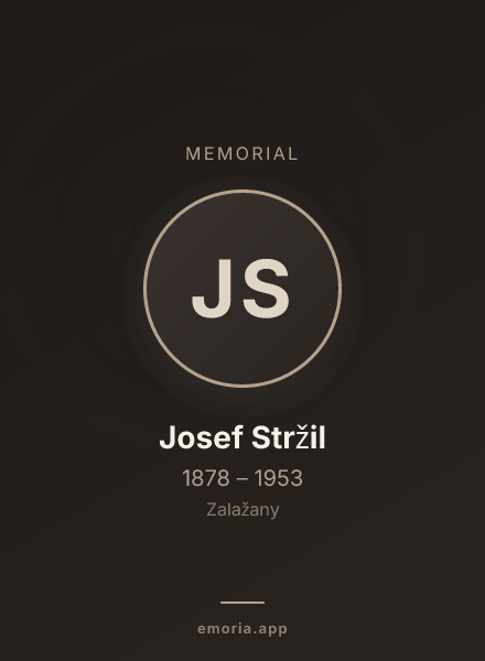 Memorial portrait of Josef Stržil