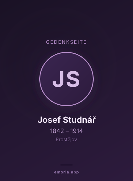 Gedenkportrait von Josef Studnář