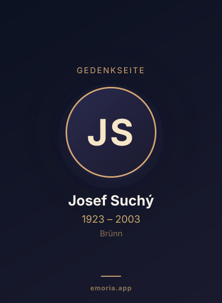 Gedenkportrait von Josef Suchý