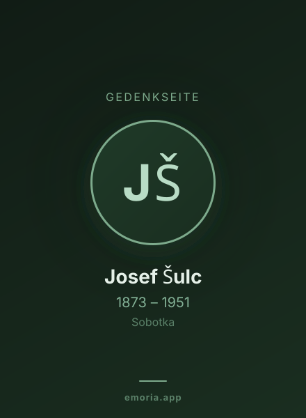 Gedenkportrait von Josef Šulc