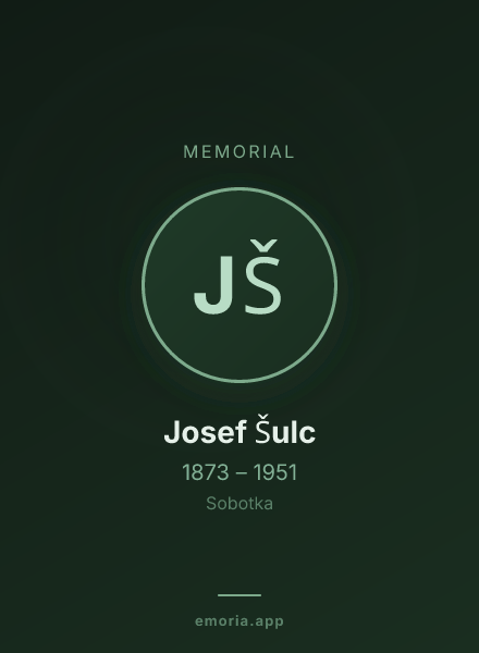 Memorial portrait of Josef Šulc