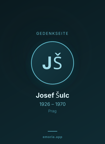 Gedenkportrait von Josef Šulc