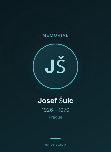 Memorial portrait of Josef Šulc
