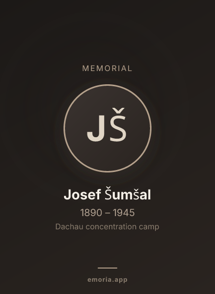 Memorial portrait of Josef Šumšal