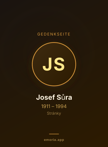Gedenkportrait von Josef Sůra