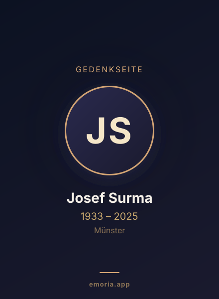 Gedenkportrait von Josef Surma