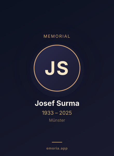 Memorial portrait of Josef Surma