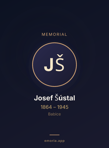 Memorial portrait of Josef Šústal