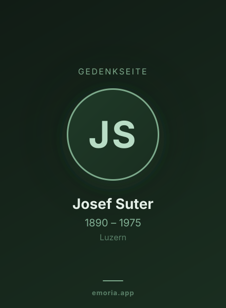 Gedenkportrait von Josef Suter