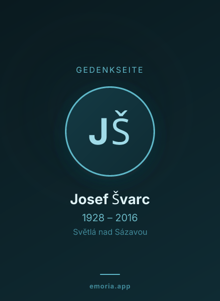 Gedenkportrait von Josef Švarc