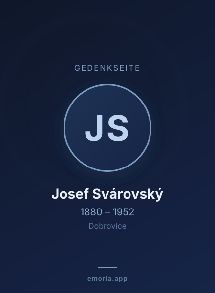 Gedenkportrait von Josef Svárovský