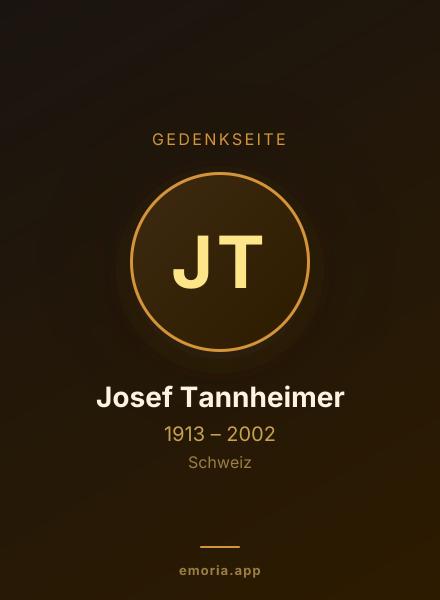 Gedenkportrait von Josef Tannheimer