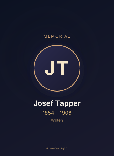 Memorial portrait of Josef Tapper