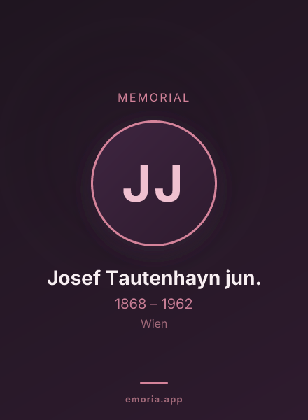Memorial portrait of Josef Tautenhayn jun.