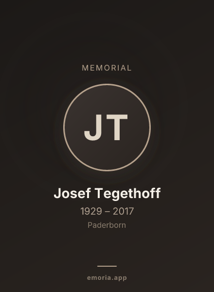 Memorial portrait of Josef Tegethoff