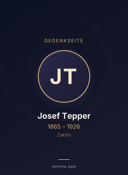 Gedenkportrait von Josef Tepper