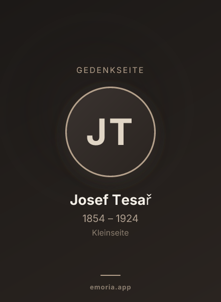 Gedenkportrait von Josef Tesař