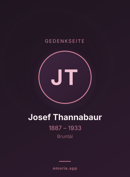 Gedenkportrait von Josef Thannabaur
