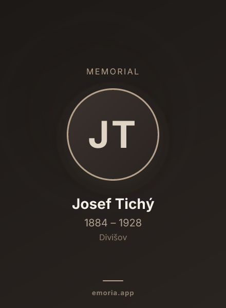 Memorial portrait of Josef Tichý