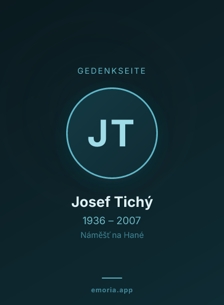 Gedenkportrait von Josef Tichý