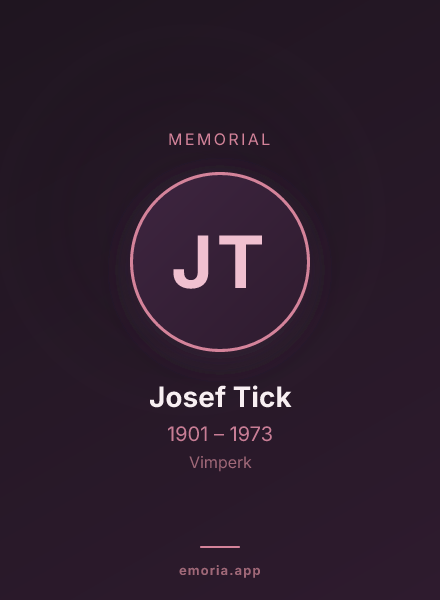Memorial portrait of Josef Tick