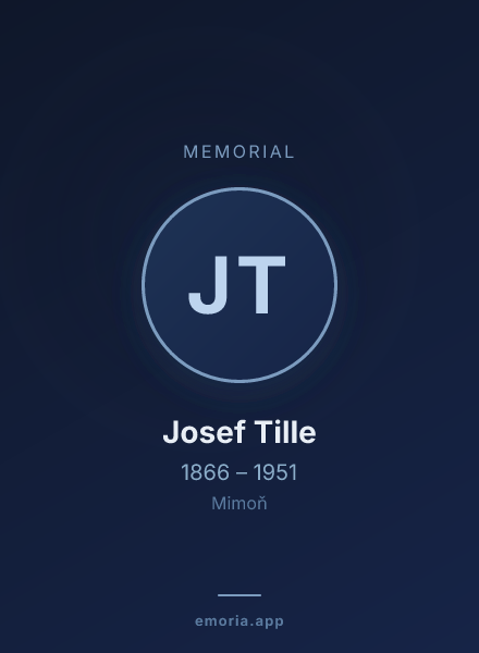 Memorial portrait of Josef Tille