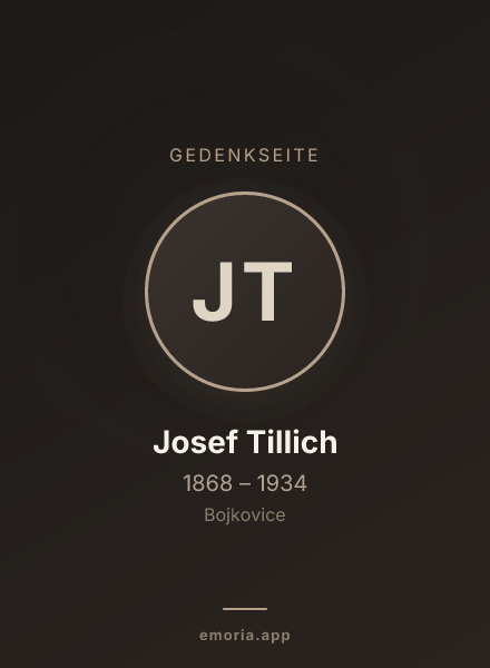 Gedenkportrait von Josef Tillich
